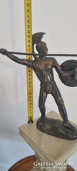 2 Pieces of Spartan bronze copper statue