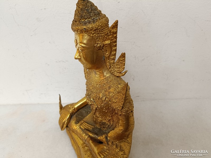 Antik buddha szobor arany festéses bronz buddhista buddhizmus 359 8043