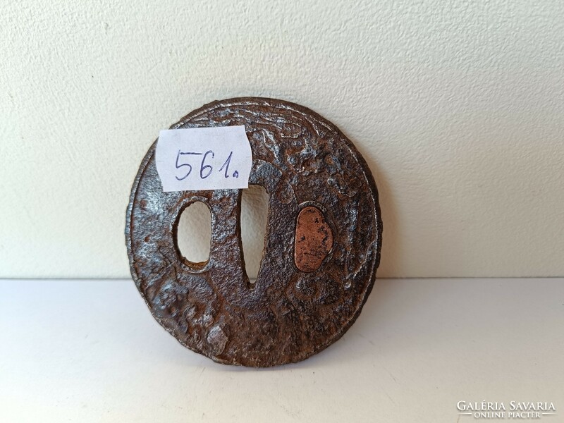 Antique tsuba Japanese samurai sword weapon ornament 561 8180