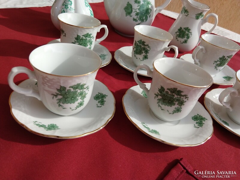Czech 6-person coffee set,,+Zsolnay vase,, flawless,,