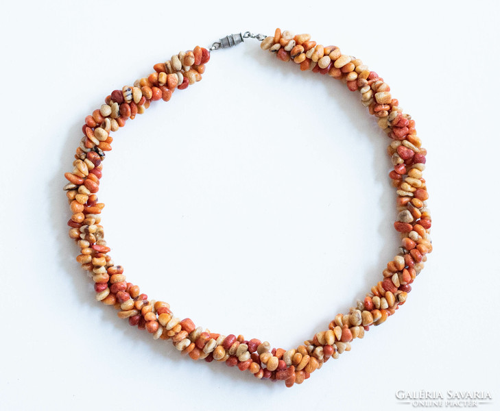 Orange coral necklaces - necklace