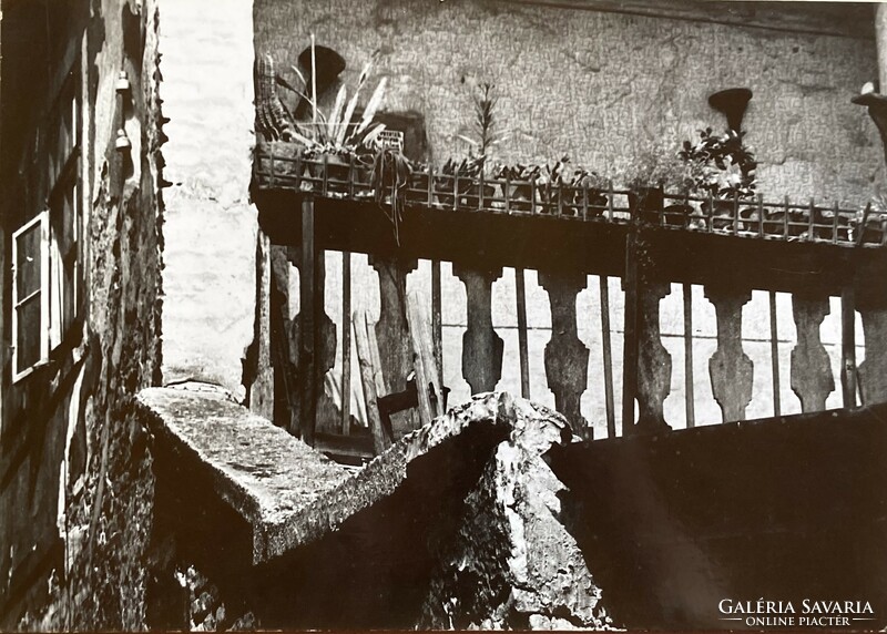 From the legacy of photographer József Harkácsi -- old houses.