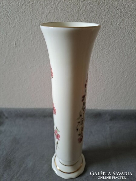Zsolnay flower pattern goblet vase