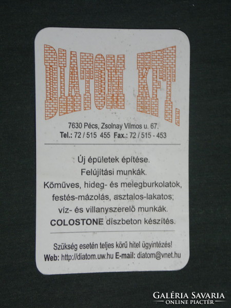 Kártyanaptár, Diatom építőipari Kft, Pécs, 2005,   (2)