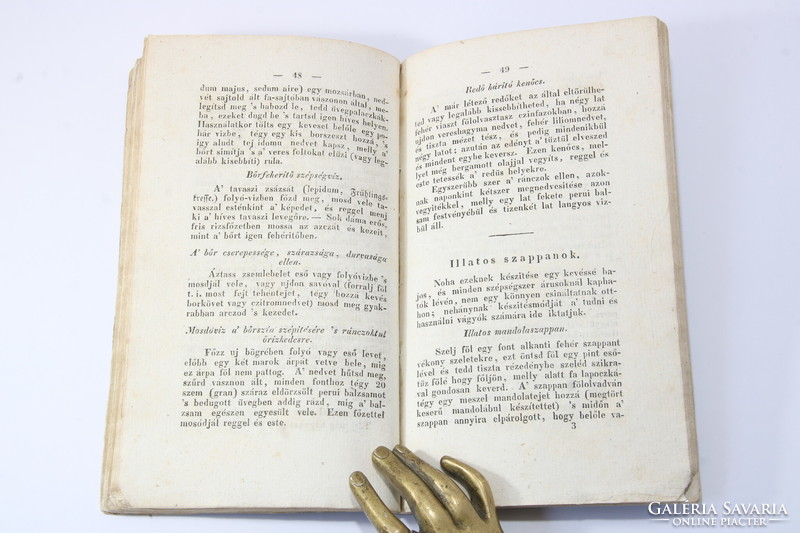 1835 - Vajda Péter - A szépítés mestersége - Ritka könyv a szépségápolásról !