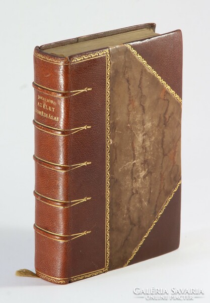 1895 - Jókai Mór comedians of life in beautiful ornately gilded leather binding !!