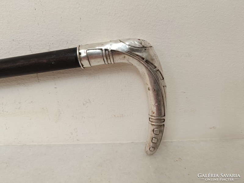 Antique walking stick 800 silver handle cane walking stick film theater costume prop dented damaged 389 8049
