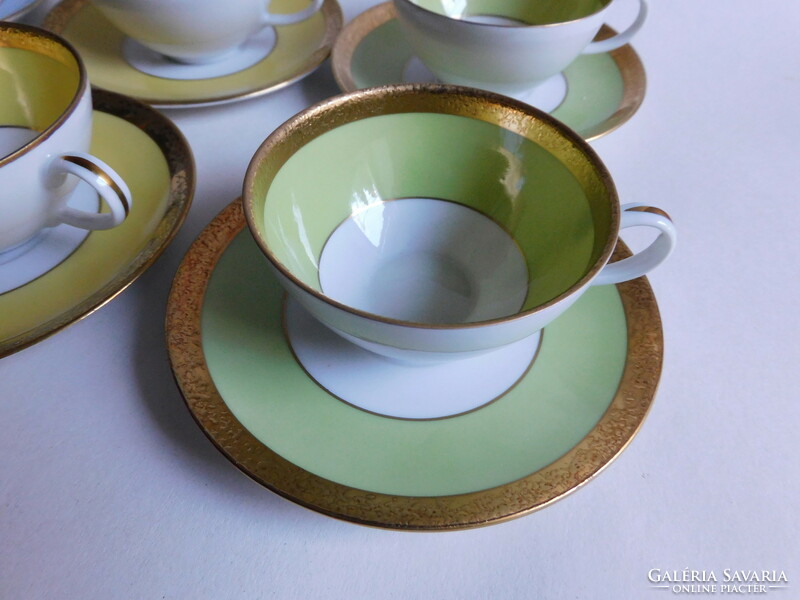 Schaubach kunst colorful coffee set (mocha) sets - 6 pieces - 50s