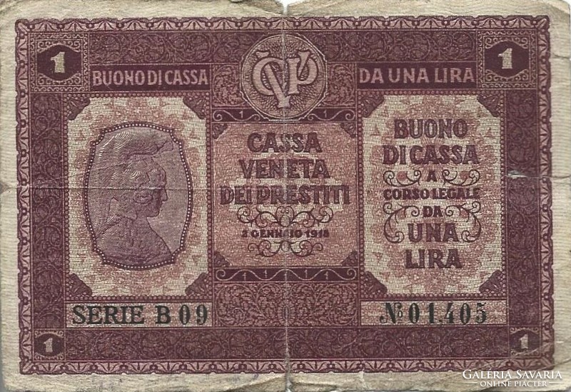 1 Lira 1918 Italy Venice 1.