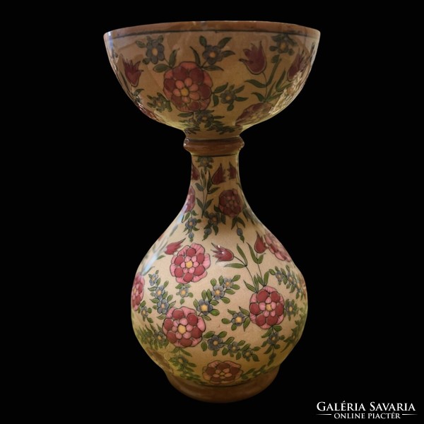 Zsolnay decorative vase with flower decor