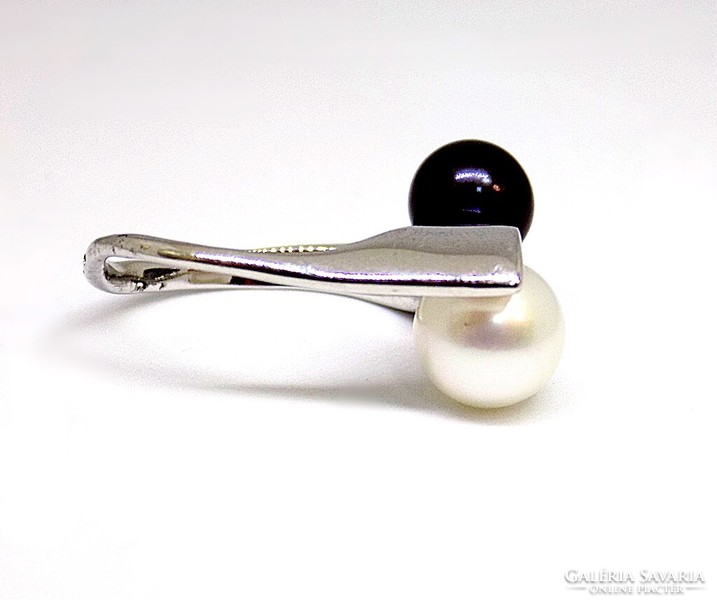 White gold ring with pearls (zal-au119997)