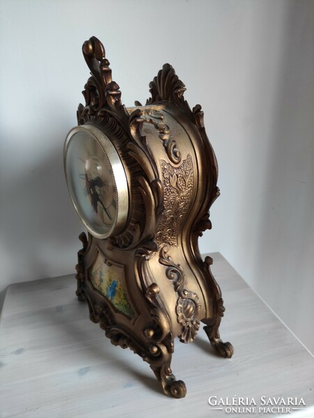Rendkívül barokkos nagy méretű műanyag kandalló óra