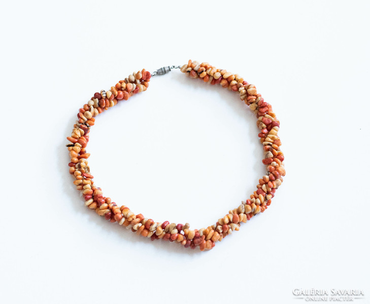 Orange coral necklaces - necklace