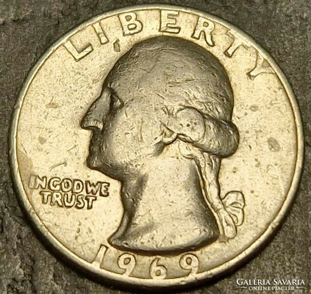 ¼ Dollar, 1969, Washington quarter