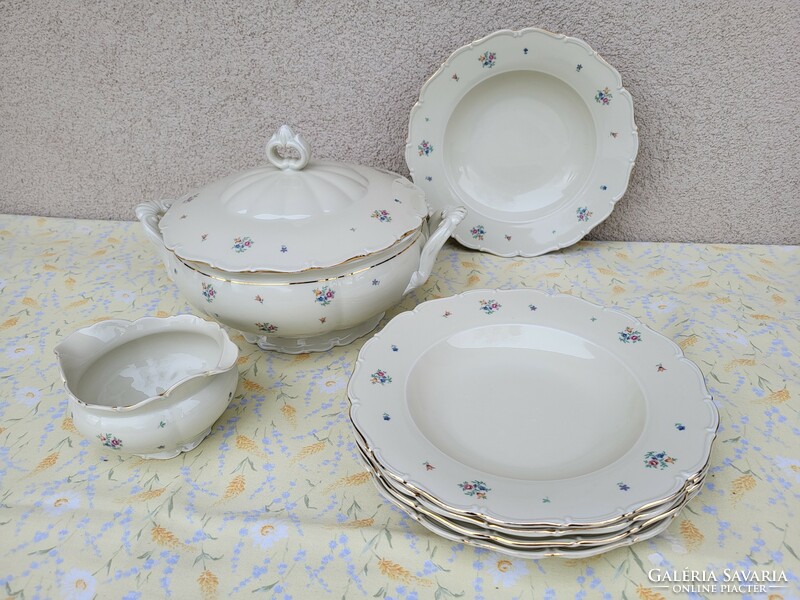 Haas & czjzek, old Czech porcelain tableware-replacement_soup, deep plate, sauce bowl