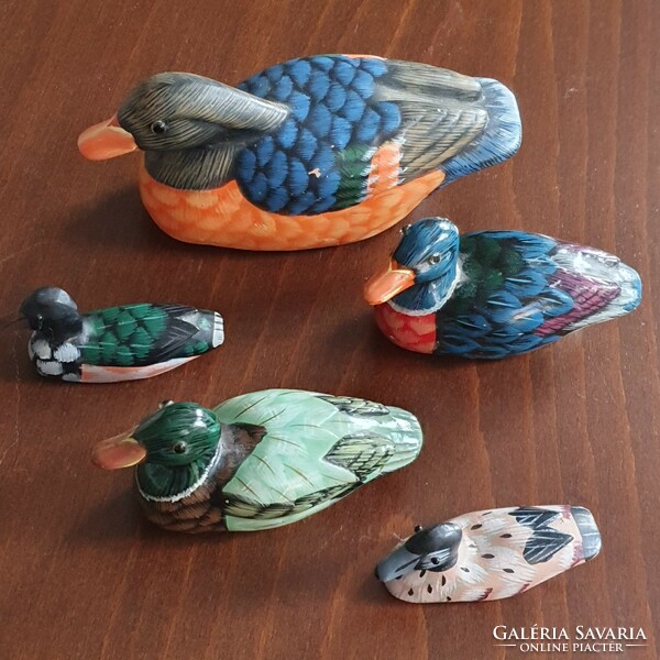Hand painted ducks, in one