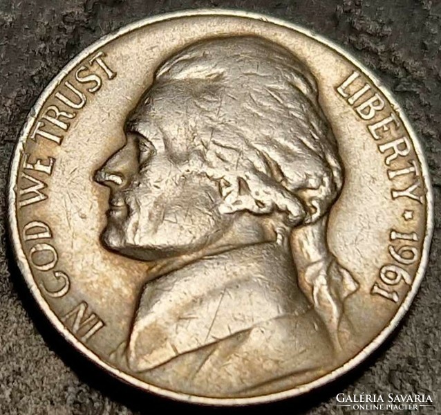 5 cent, 1961., ﻿Jefferson Nickel