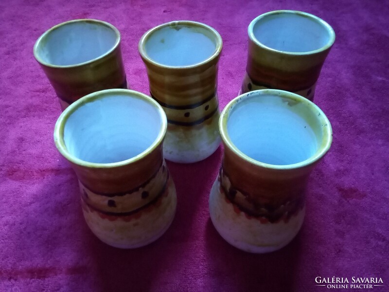 Ceramic jug, cup set of 5 pieces