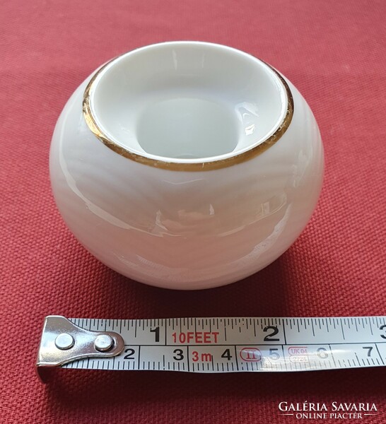 Arzberg German porcelain candle holder with gold edge