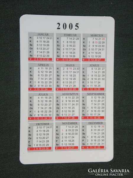 Card calendar, black bronzarium fitness salon, Pécs, 2005, (2)