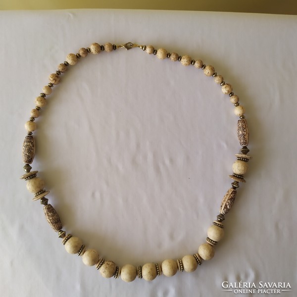 Carved bone necklace for sale! African souvenir