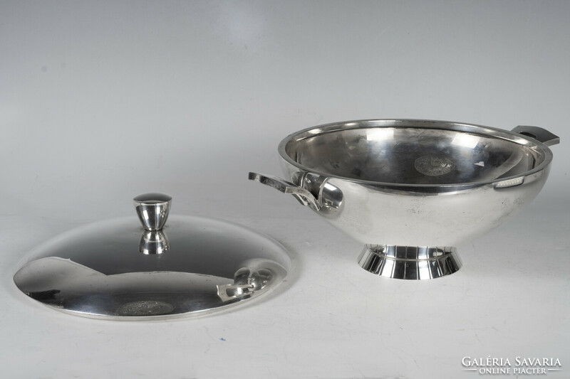 Silver bowl with lid