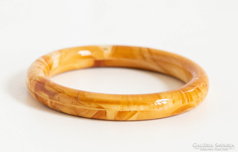 Vintage amber / yellow jade colored glass bracelet - bracelet, bracelet, jewelry, ethno, boho, folk art