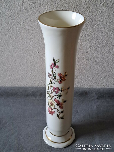 Zsolnay flower pattern goblet vase