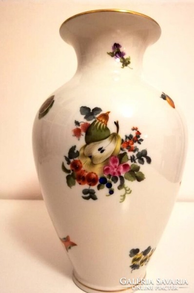 Herend fruit patterned vase