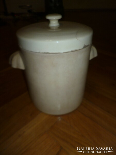 Antique apothecary pharmacy faience container 19.5 cm