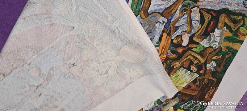 Falikárpit, Jyoti szignós textilkép, éhségkendő (M4296)
