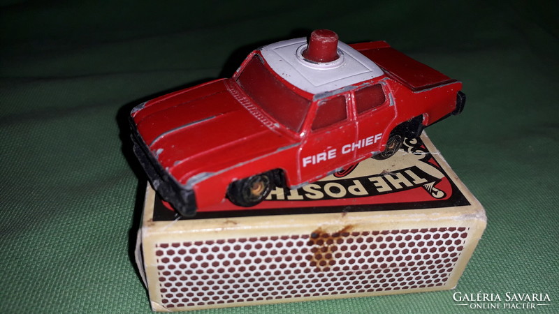 1980s Metal Matchbox Clasp Metal Car Fire Commander's Metal Mini Car As Pictures