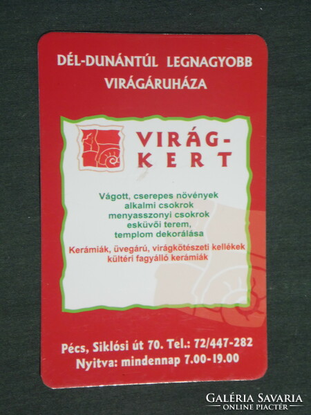 Kártyanaptár, Virágkert virág áruház, Pécs , 2004,   (2)