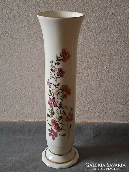 Zsolnay flower pattern goblet vase