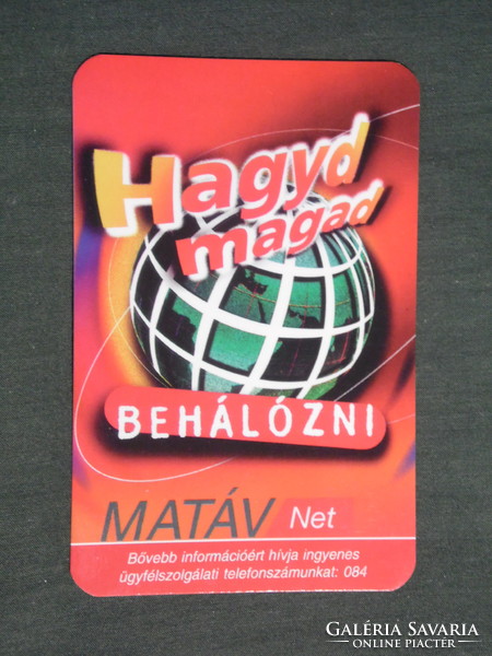 Kártyanaptár, MATÁV távközlés Rt. Pécs, internet,1998,   (2)