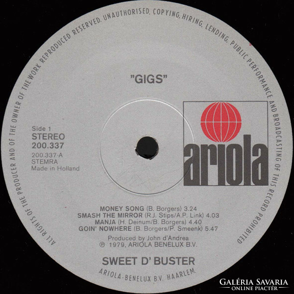 Sweet d'Buster - Gigs (LP, Album)
