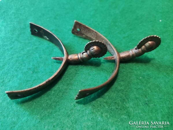 Old spurs - silver, bronze, alpaca - 3 pieces - 19th century