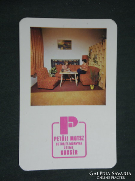 Card calendar, Petőfi mgtsz furniture plastic plant, Kocsér, 1983, (3)
