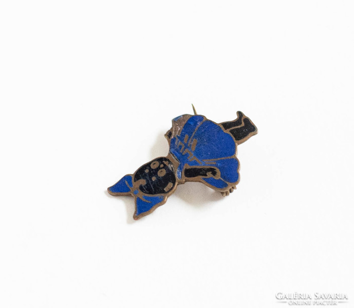 Little Negro metal brooch - vintage lapel pin, badge - marked