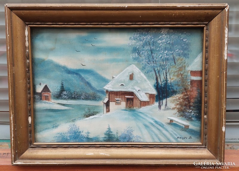 Mayer b. Painting, winter landscape