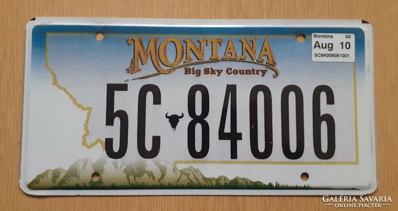 US license plate license plate 5c-84006 montana