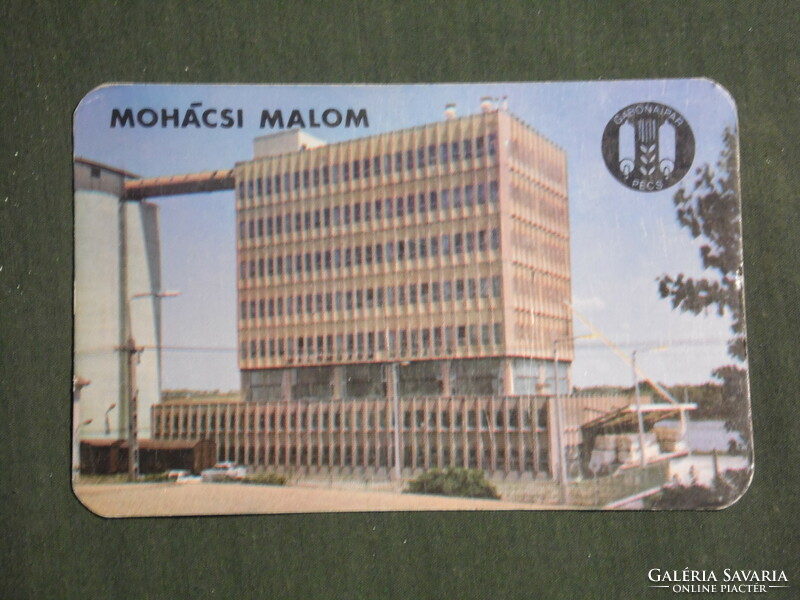 Kártyanaptár, Gabonaipari vállalat Pécs, Mohácsi malom , 1983,   (3)