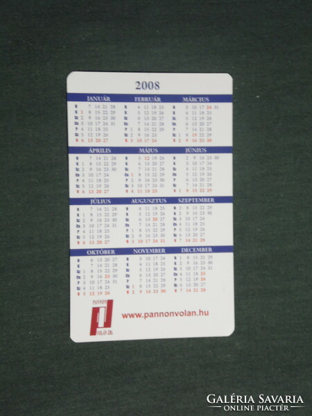 Card calendar, smaller size, Pannon Volan Pécs, Ikarus bus, 2008, (2)