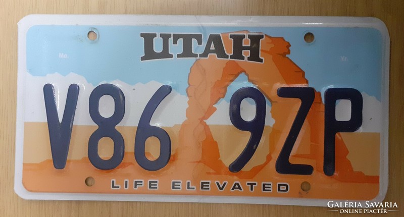 Usa american license plate license plate v86 9zp utah life elevated