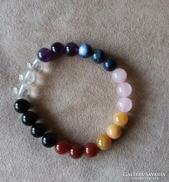 Chakra mineral bracelet made of 8 mm balls