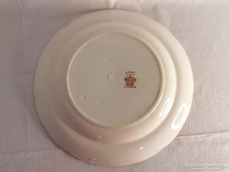 S.F.&Co Royaldevon England, antik tányér