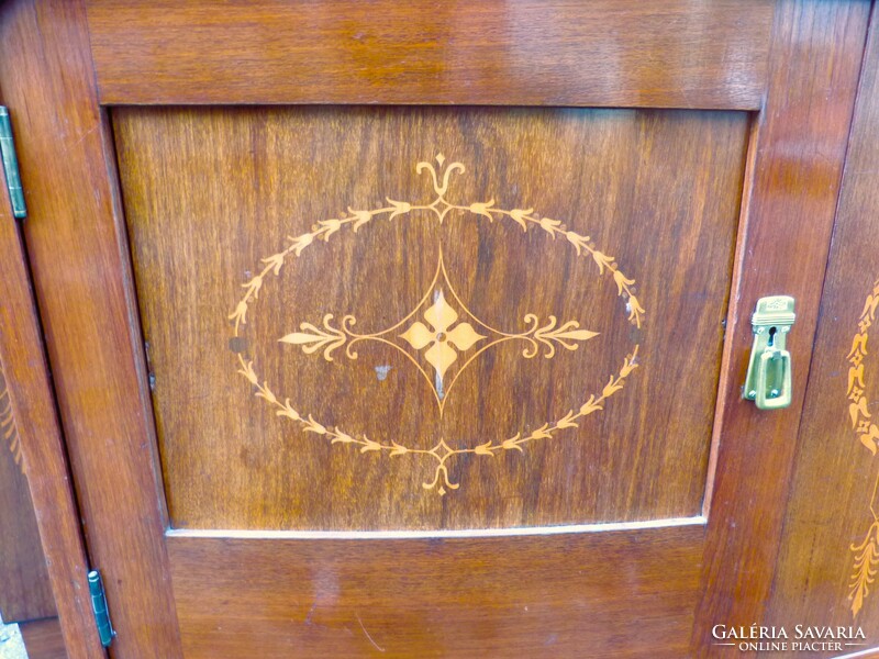 Inlaid art nouveau sideboard.