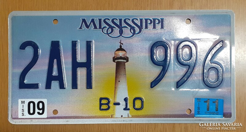 Usa american license plate license plate 2ah 996 mississippi b-10