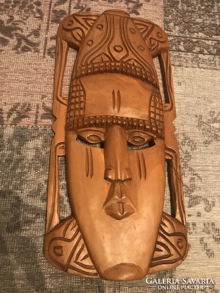 Antique African Carved Wooden Mask Ivory Coast - Rarity