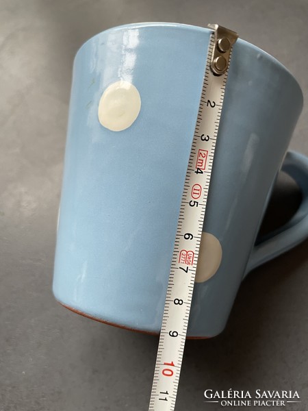 Laura ashley polka dot blue ceramic mug